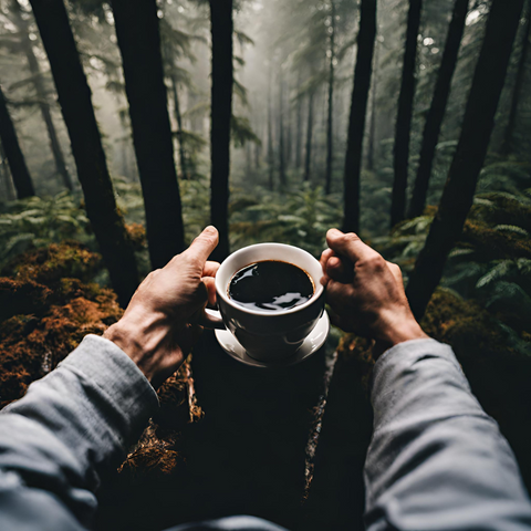 Wellness in a cup of single origin coffee beans